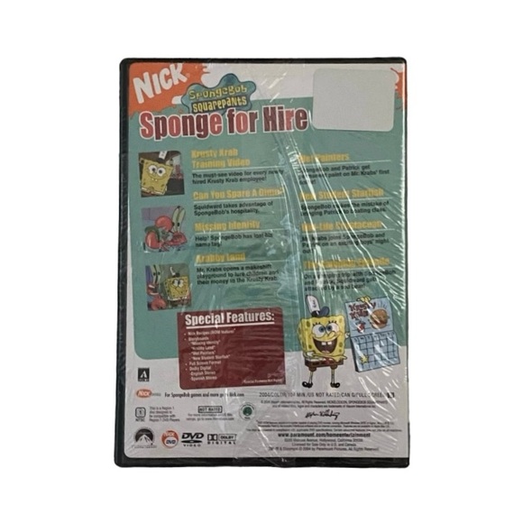 Set of 2 Spongebob Squarepants For Hire and Seaside Capers DVDS - Picture 5 of 6